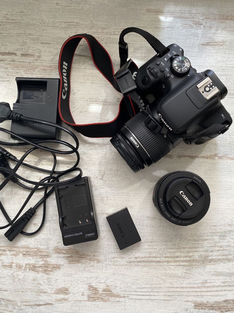 Фотоапатар Canon EOS 750D kit з об'єктивом 18-55/ обєктив EF50 f/1,8