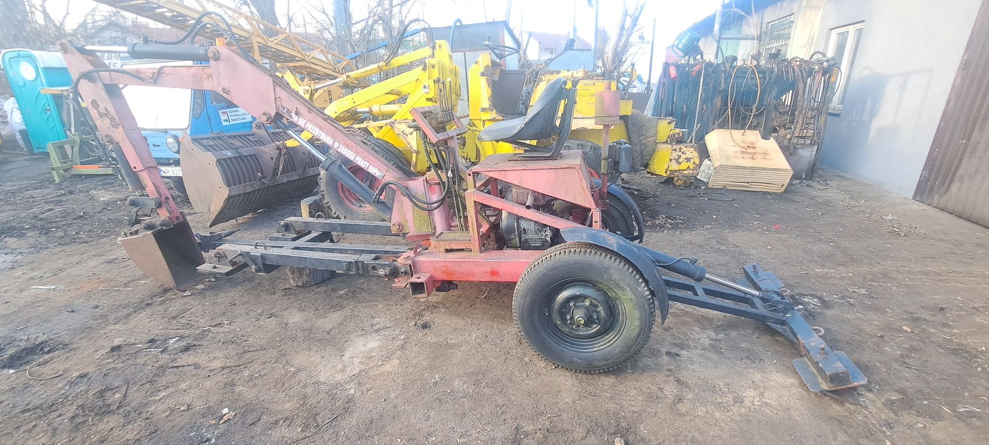 Koparka kroczaca disel  do ciagnika  transport
