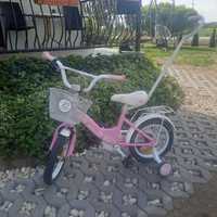 Rower 14 cali dla dziewczynki różowy rowerek