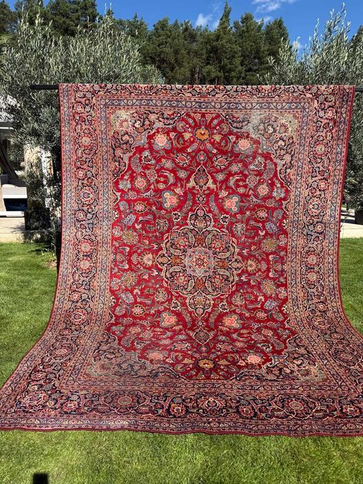 Vintage Dywan Perski R.Tkany Kaszmirowy Iran Keshan 360x260 gal.16 tyś
