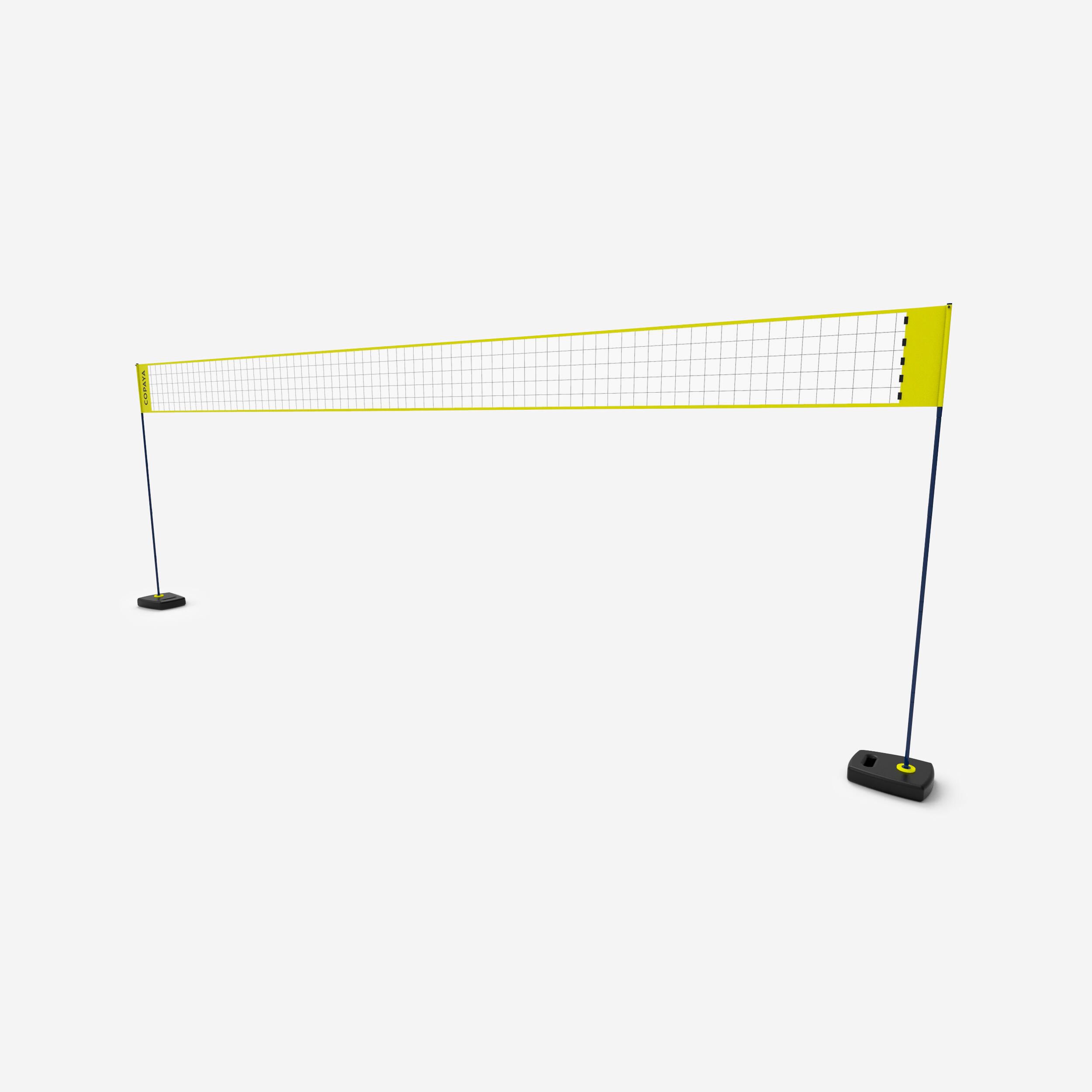 Rede e Postes Voleibol de Praia BV500 Ajustáveis Amarelo