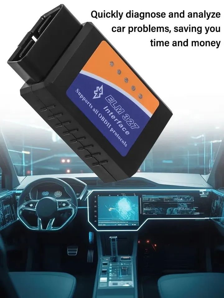 Adapter diagnostyczny samochodu ELM327, EOBD/OBD2/Bluetooth, 12 B