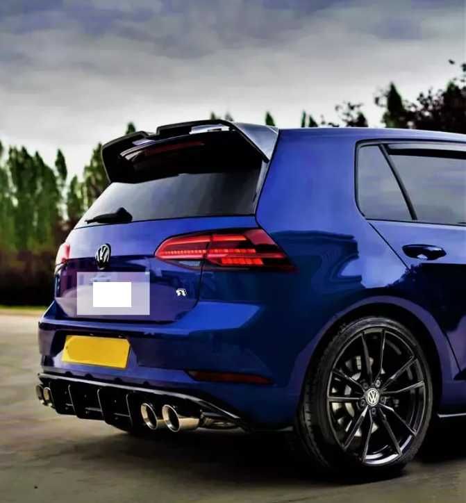 Spoiler Lotka Golf 7 7.5 MK7 GTI GTD R OETTINGER Czarny Połysk