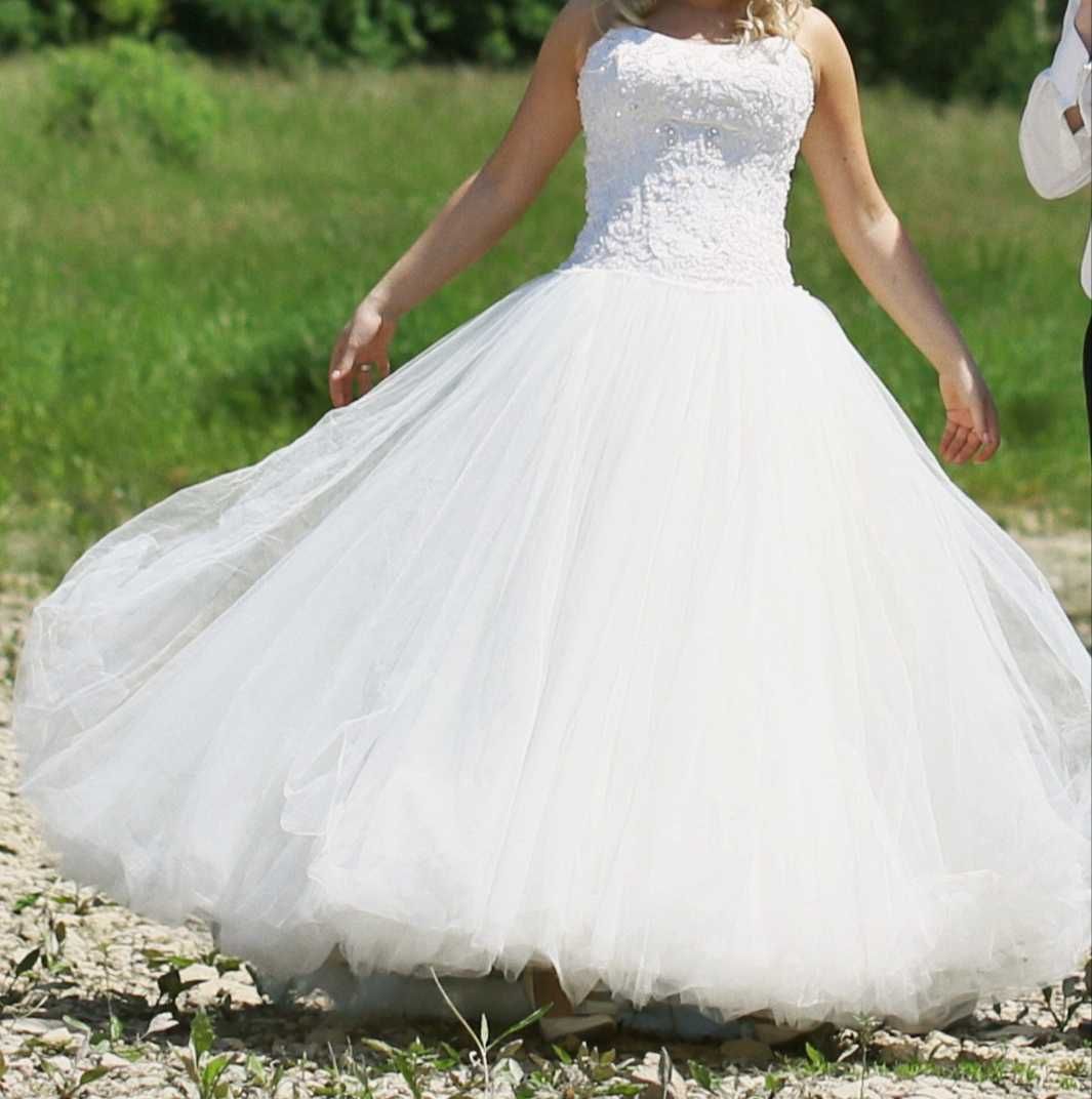 Suknia ślubna, kolor ivory, rozmiar S/M