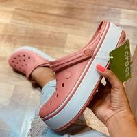 Женские Кроксы Крокбанд Платформ Crocs Crocband Platform 35-39размер