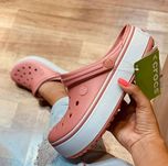 Женские Кроксы Крокбанд Платформ Crocs Crocband Platform 35-39размер
