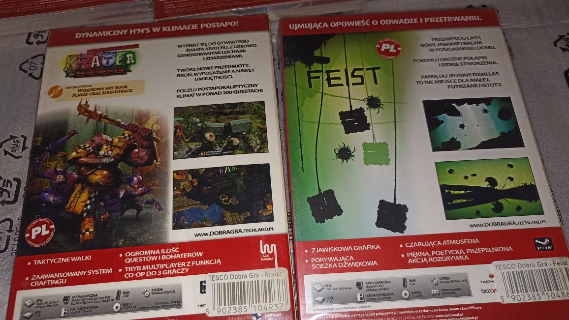 5 gier na komputer PC nowe pl cena za komplet