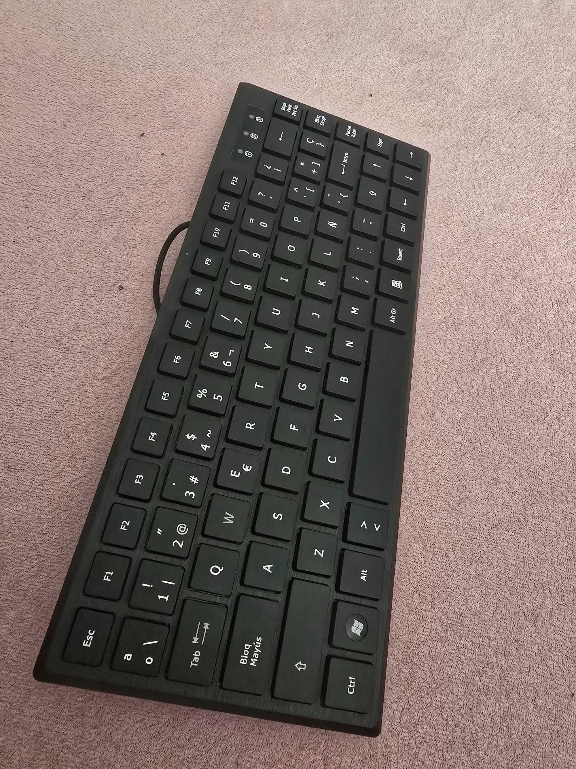 Mini USB klawiatura QWERTY czarna - klawiatury