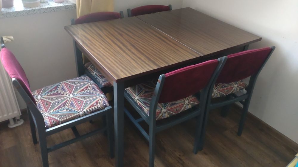 Krzesła 5 sztuk kolorowe wygodne