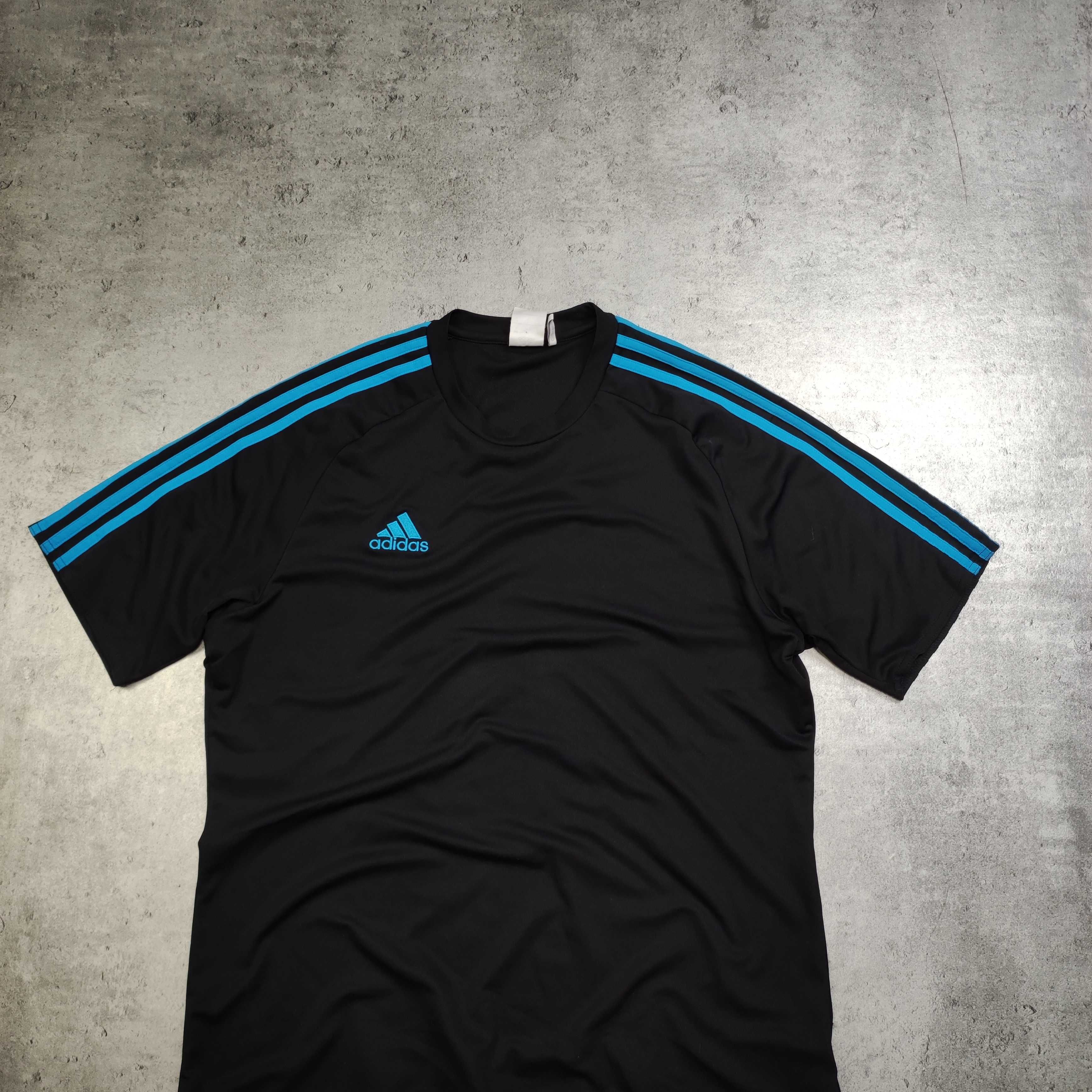 MĘSKA Koszulka Sportowa Trening ClimaCool Logo Czarna GYM Adidas