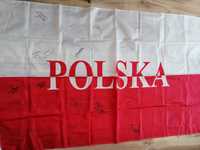 Falga kolekcjonerska kibic reprezentacja Polski piłka nożna autografy