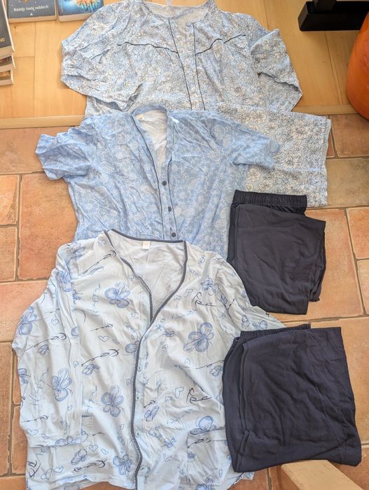 Szlafrok damski, 5 piżam, 1 koszula nocna. Kobieta XXL