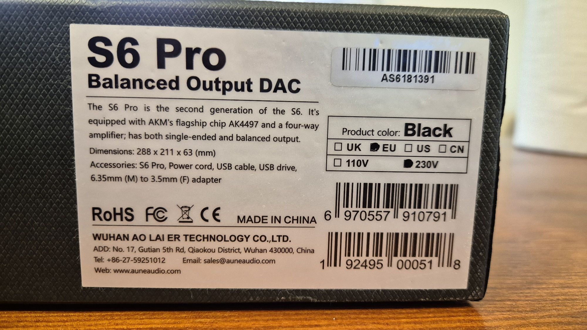 Wzmacniacz słuchawkowy DAC AUNE 6S PRO
