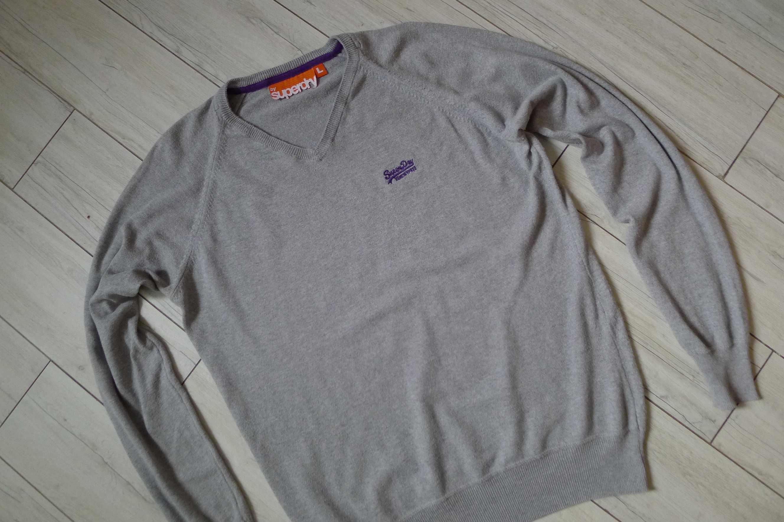 sweterek sweter SUPERDRY Japan v-neck meski r. L okazja