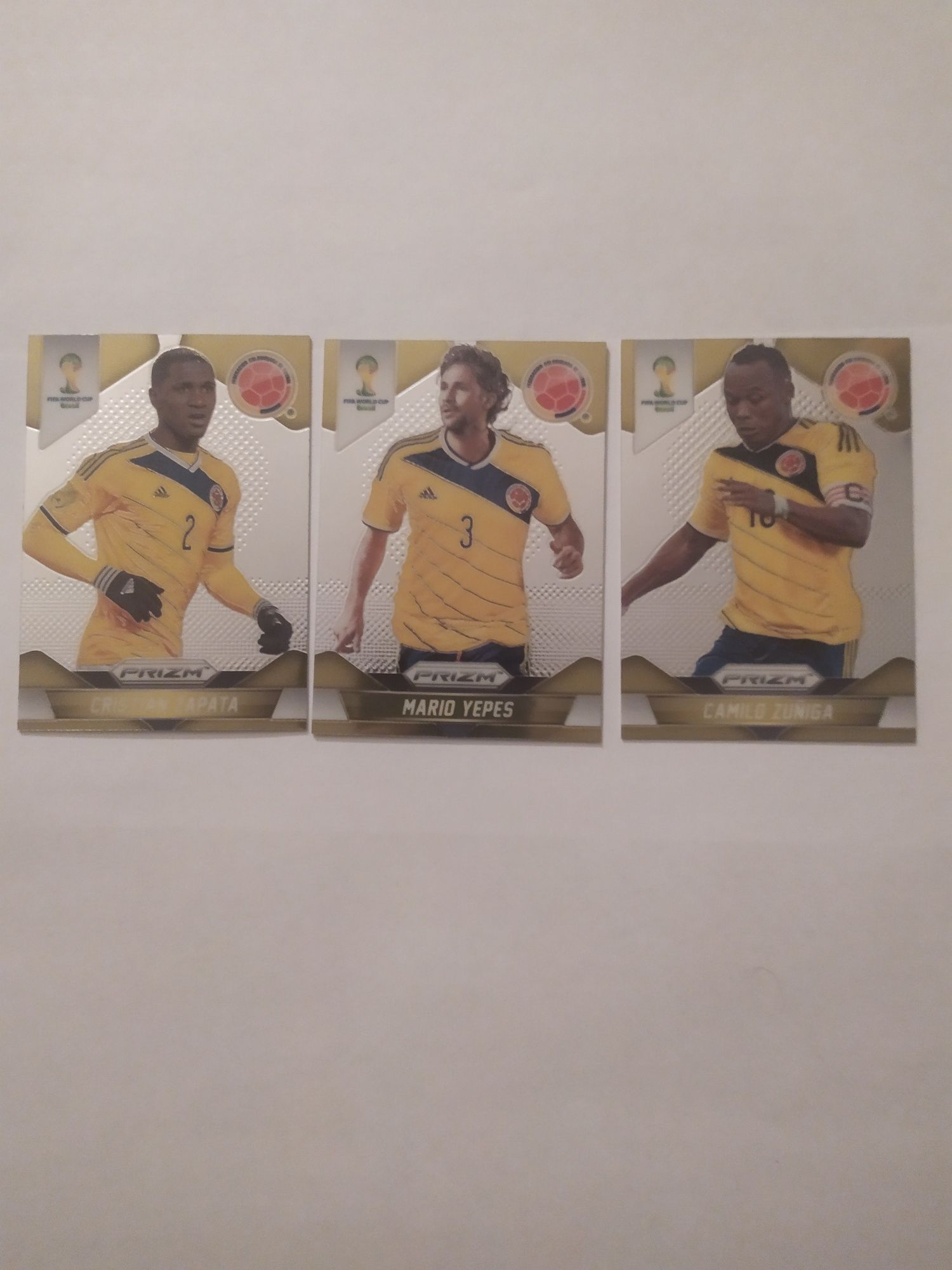 Karty bazowe Panini Prizm 2014 - C. Zapata, C. Zuñiga, M. Yepes