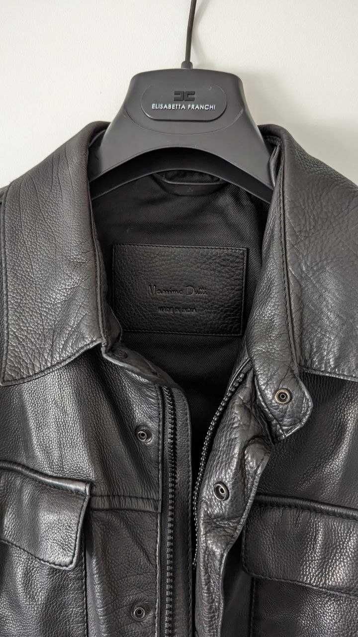 Casacos Leather Jacket Jaqueta de Couro Massimo Dutti 3303/223 L