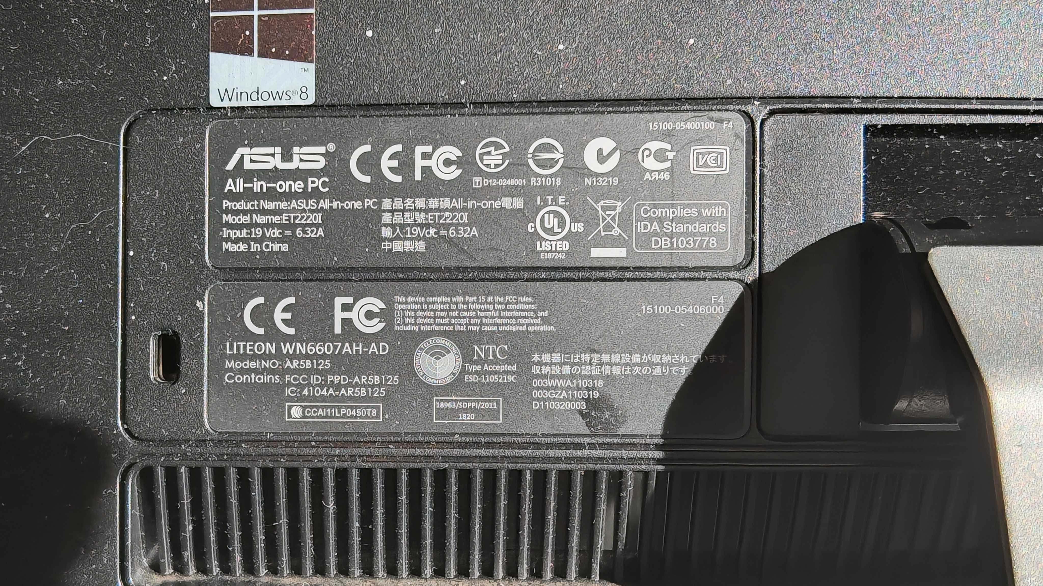 Komputer AiO Asus ET2220I, i5 3GHz, DDR3 8GB, HDD 1TB, FHD