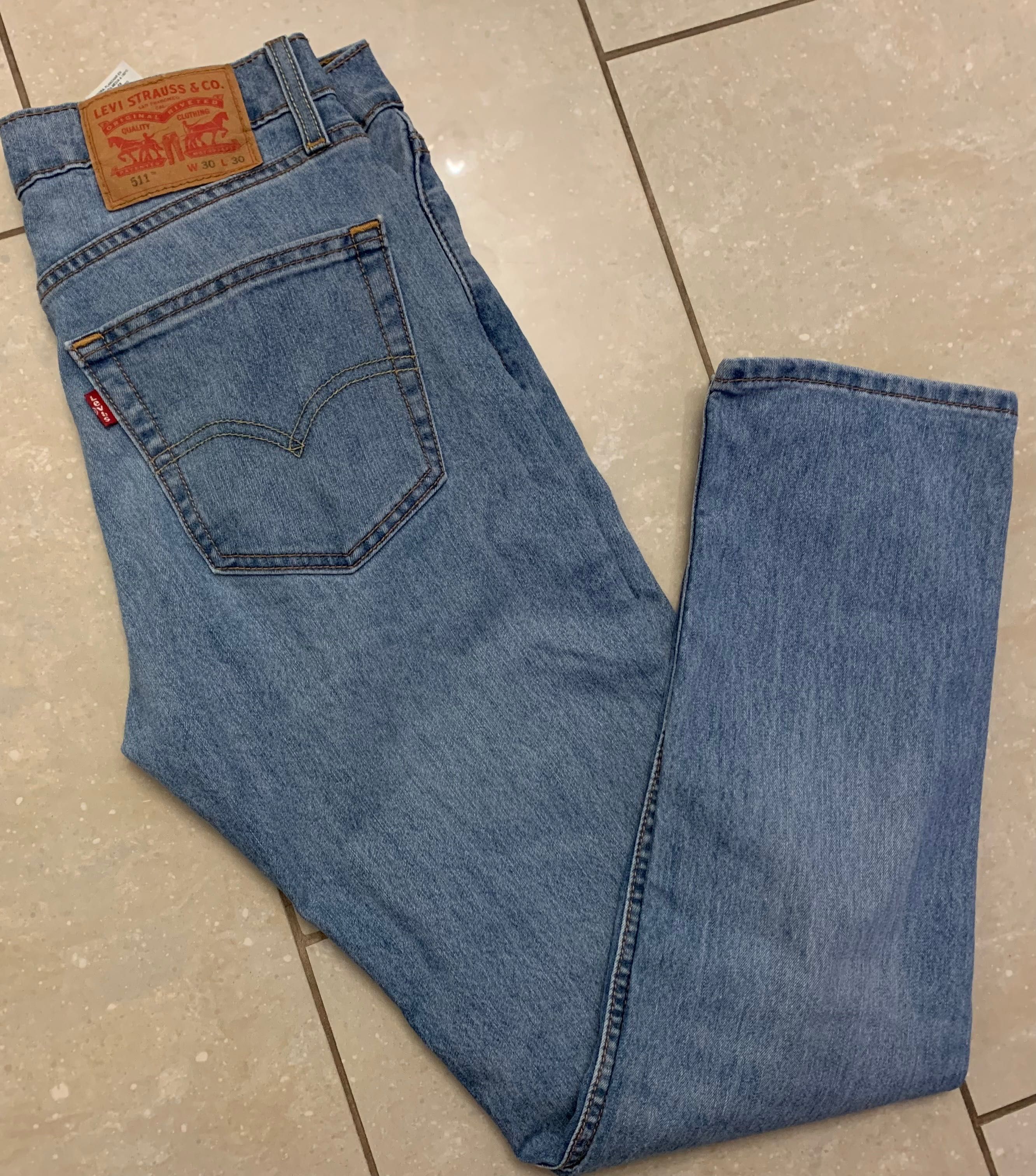 Levi’s 511 spodnie damskie jeans 30/30, extra rurki, wysoki stan, logo