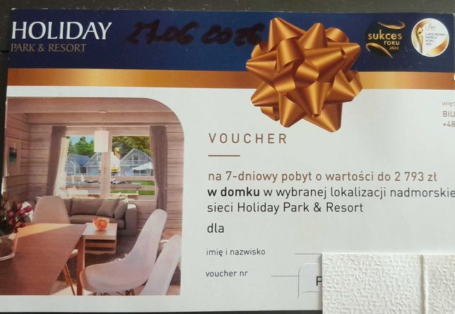 Voucher Holiday Park&Resort na pobyt 7-dniowy o wartości 2793zł