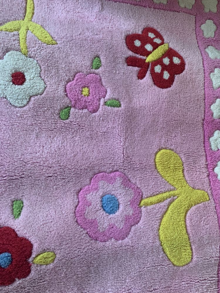 Dywan 70x140 różowy dywanik do pokoju dziewczynki