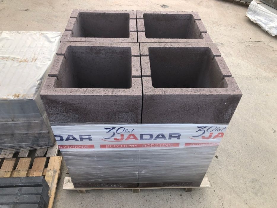 Donica betonowa ogrodowa JADAR 50x50x50 cm grafit, brąz, szary