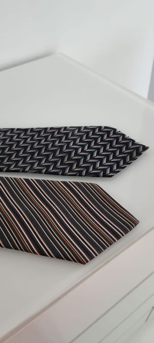 2 krawaty - odcienie ciemne, eleganckie