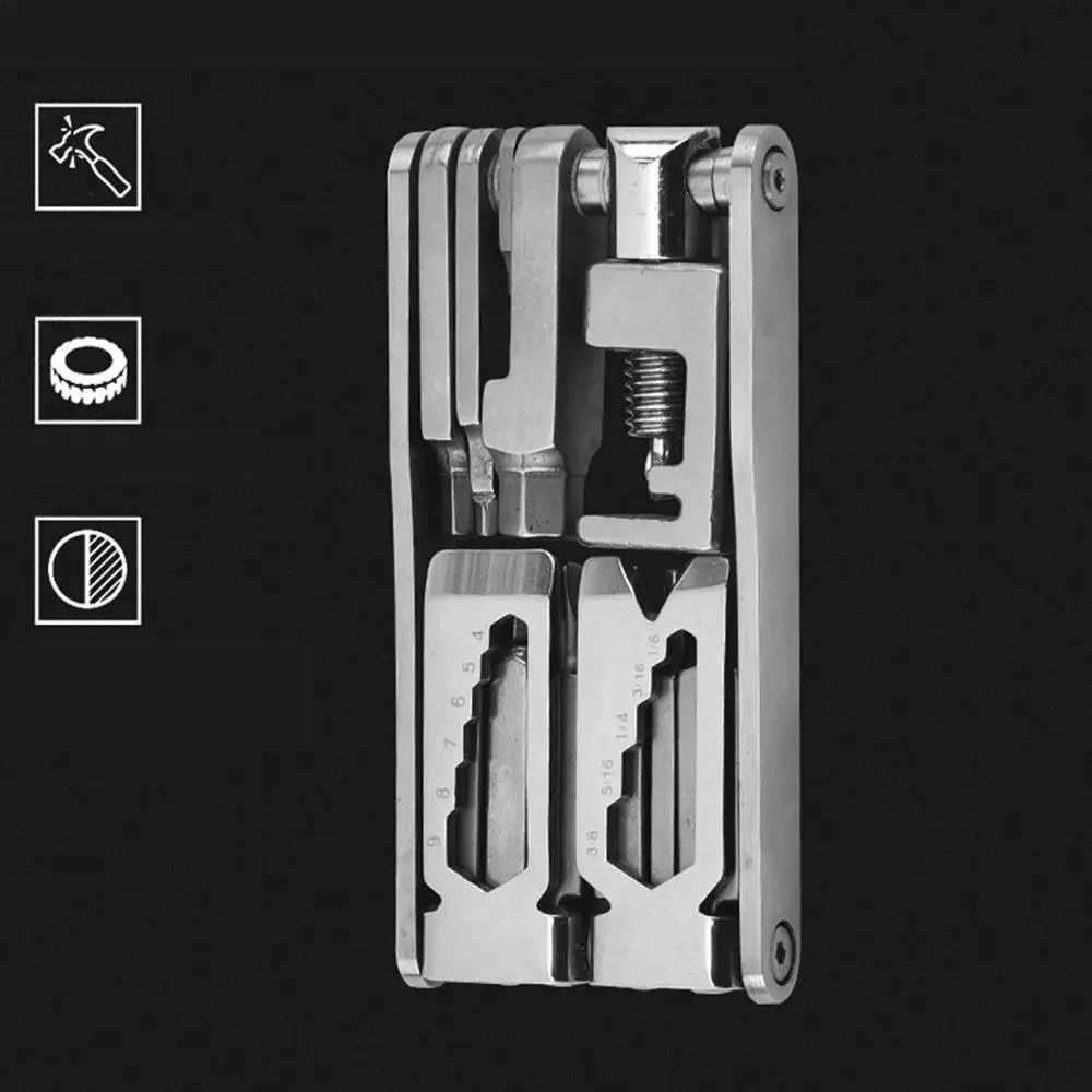 Multitool 15w1 rowerowy, narzędzie wielofunkcyjne, skuwacz do łańcucha