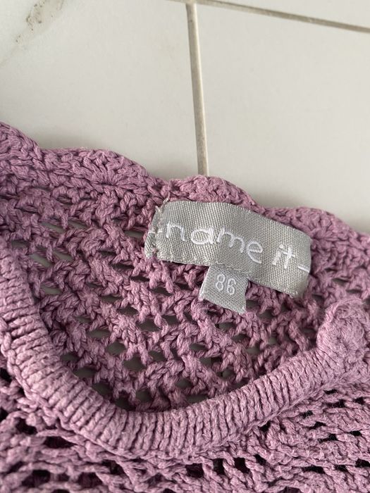 Ażurowy swetetek Name It 86 bawełniany