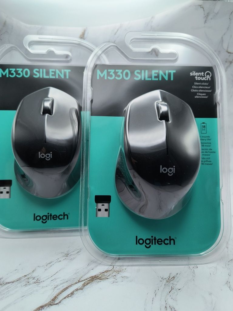 Мышка Logitech M330 Silent беспроводная, бесшумная
