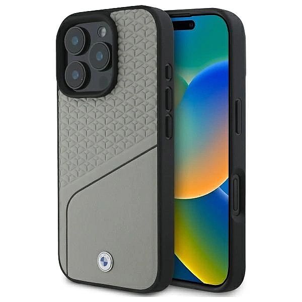 BMW BMHMP16X23RDCLG iPhone 16 Pro Max 6.9" szary/grey hardcase Sign Le