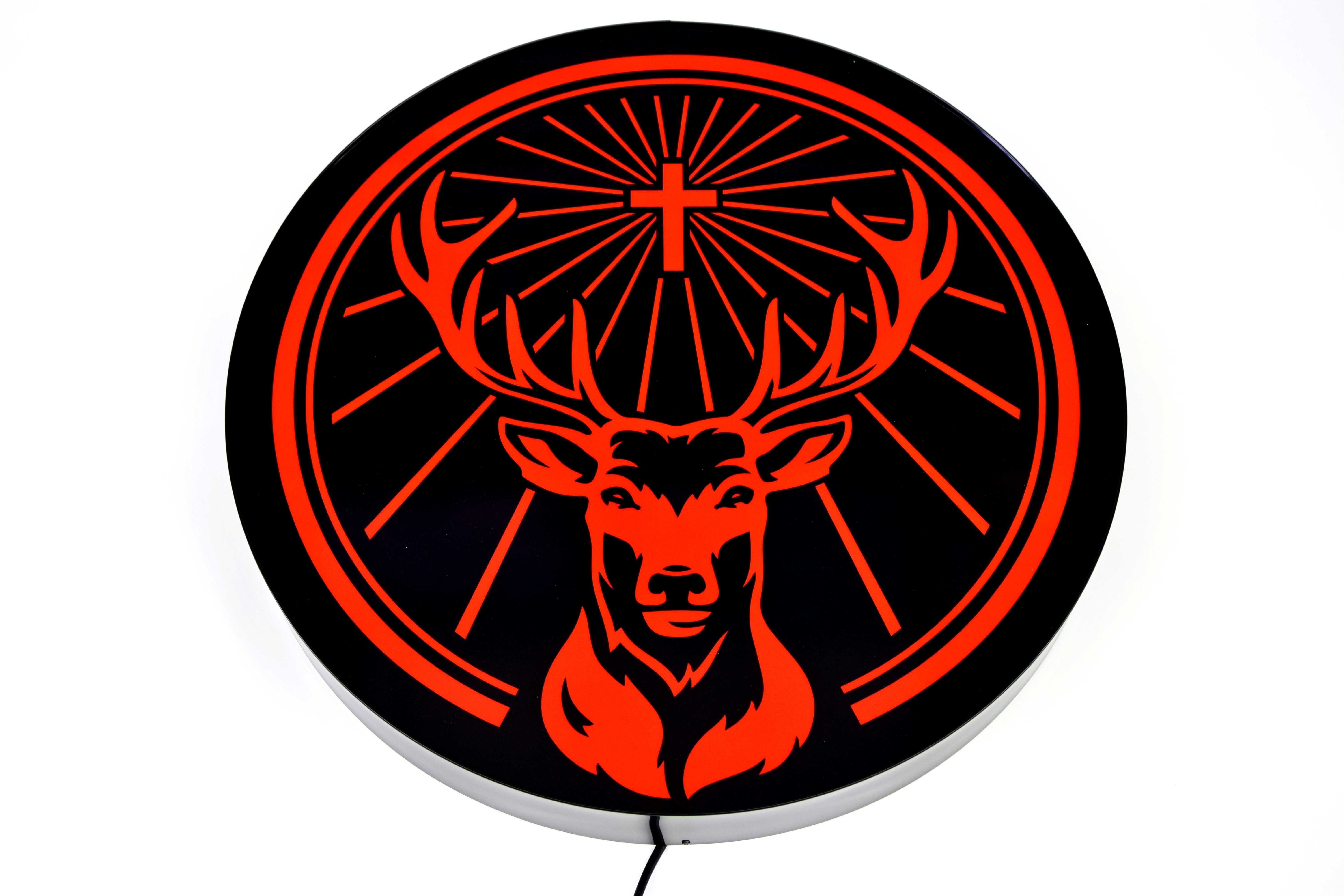LED Neon JAGERMEISTER, Logo 3D Jagermajster, Reklama świecąca, Prezent
