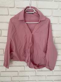 Bluzka Zara pudrowy róż koszula
