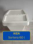 Duży kosz do segregacji odpadów pojemnik na zabawki Ikea Sortera 60l