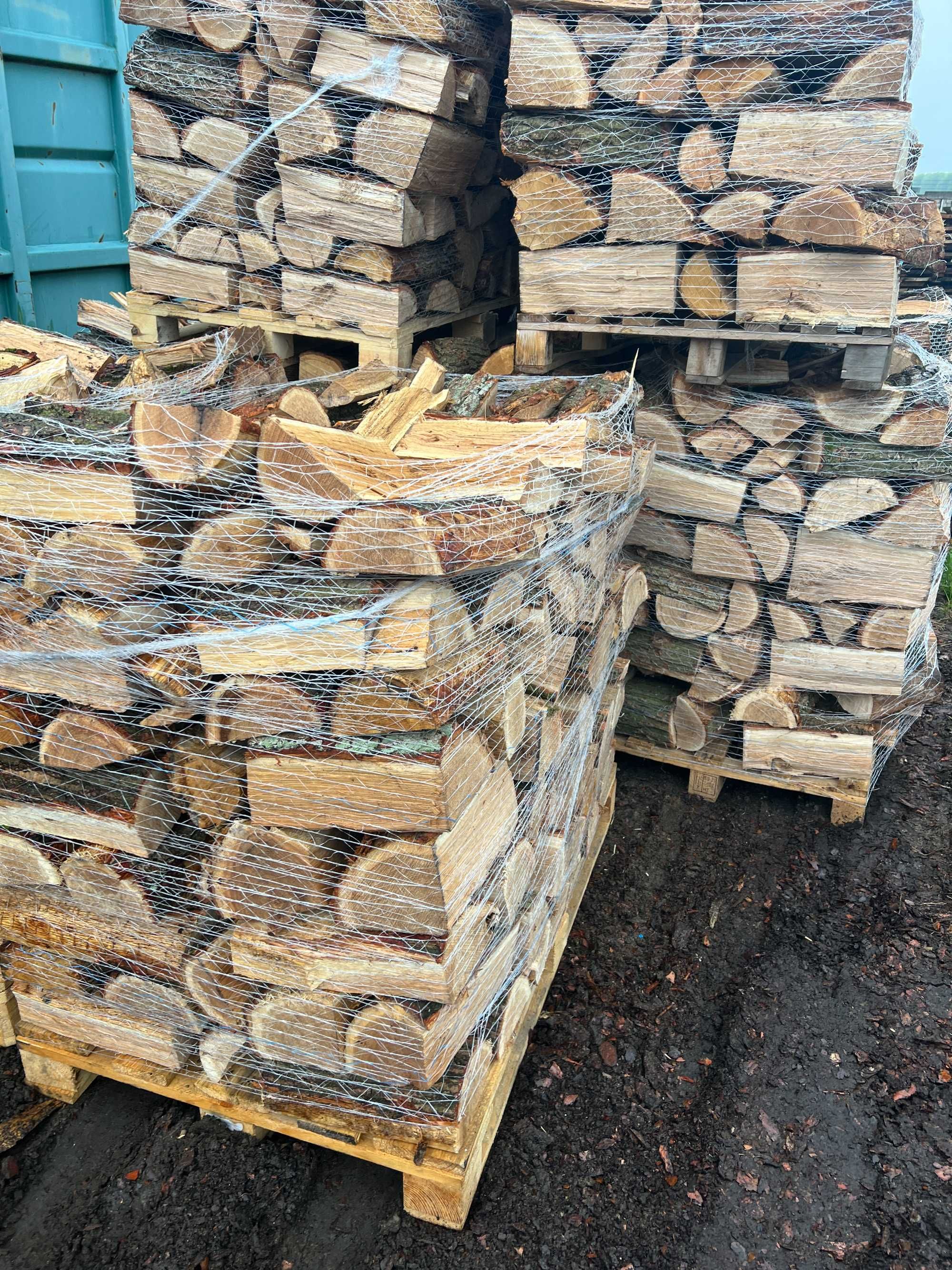 Drewno kominkowe DĄB sezonowane cięte łupane układane 1 mp Pleszew