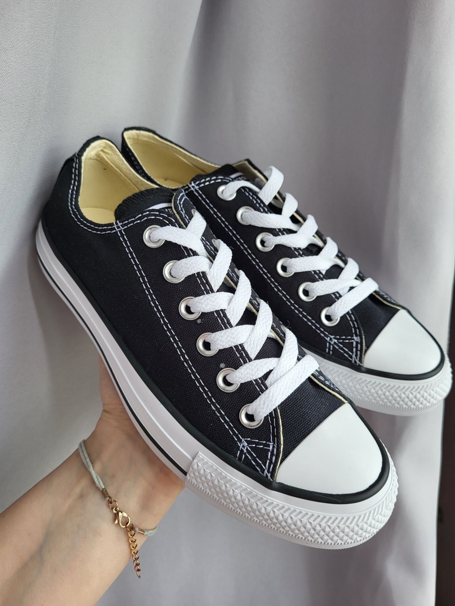 Converse czarne trampki 37