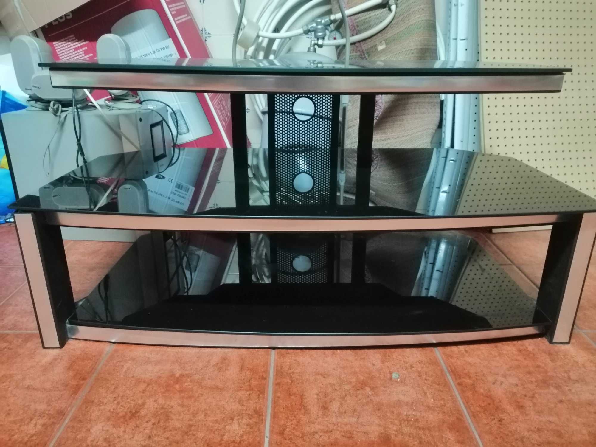 Móvel TV/HIFI em Metal e Vidro
