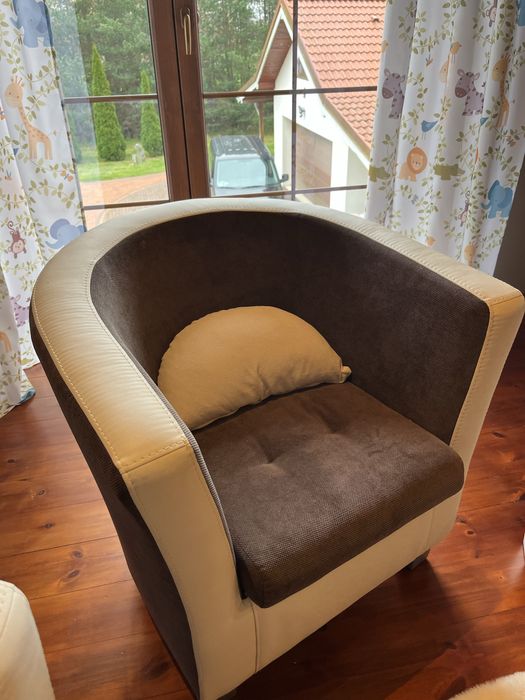 Fotel z poduszką, 3 sztuki