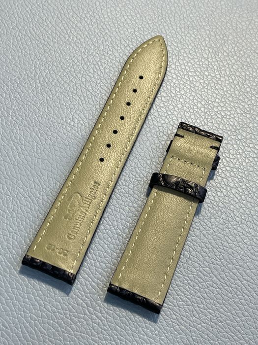 Кожаный ремешок из кожи крокодила 20 мм на 18 мм