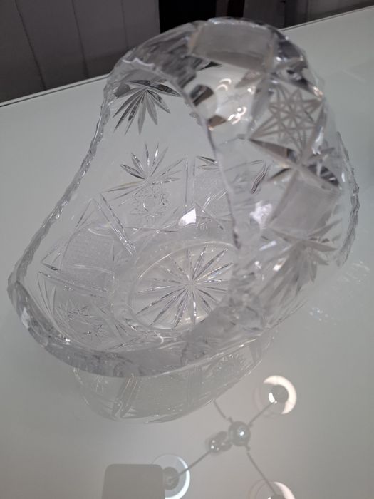 Koszyk z kryształu PRL