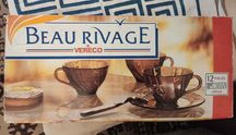Filiżanki + talerzyki Beau x6 zestaw Rivage Vereco