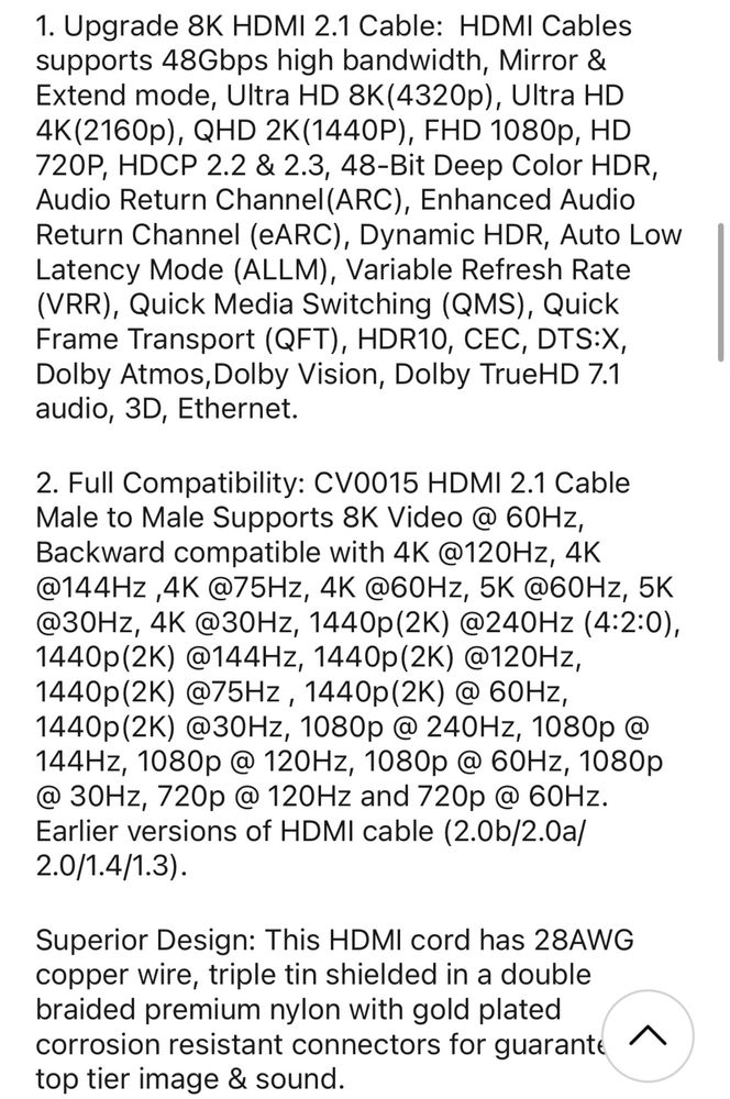 HDMI кабель 4К 8К - 2 м.