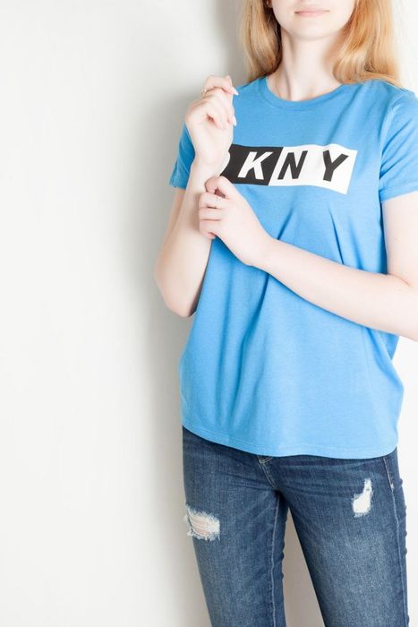 DKNY ОРИГІНАЛ. Жіноча футболка синя блакитна розмір XS S M