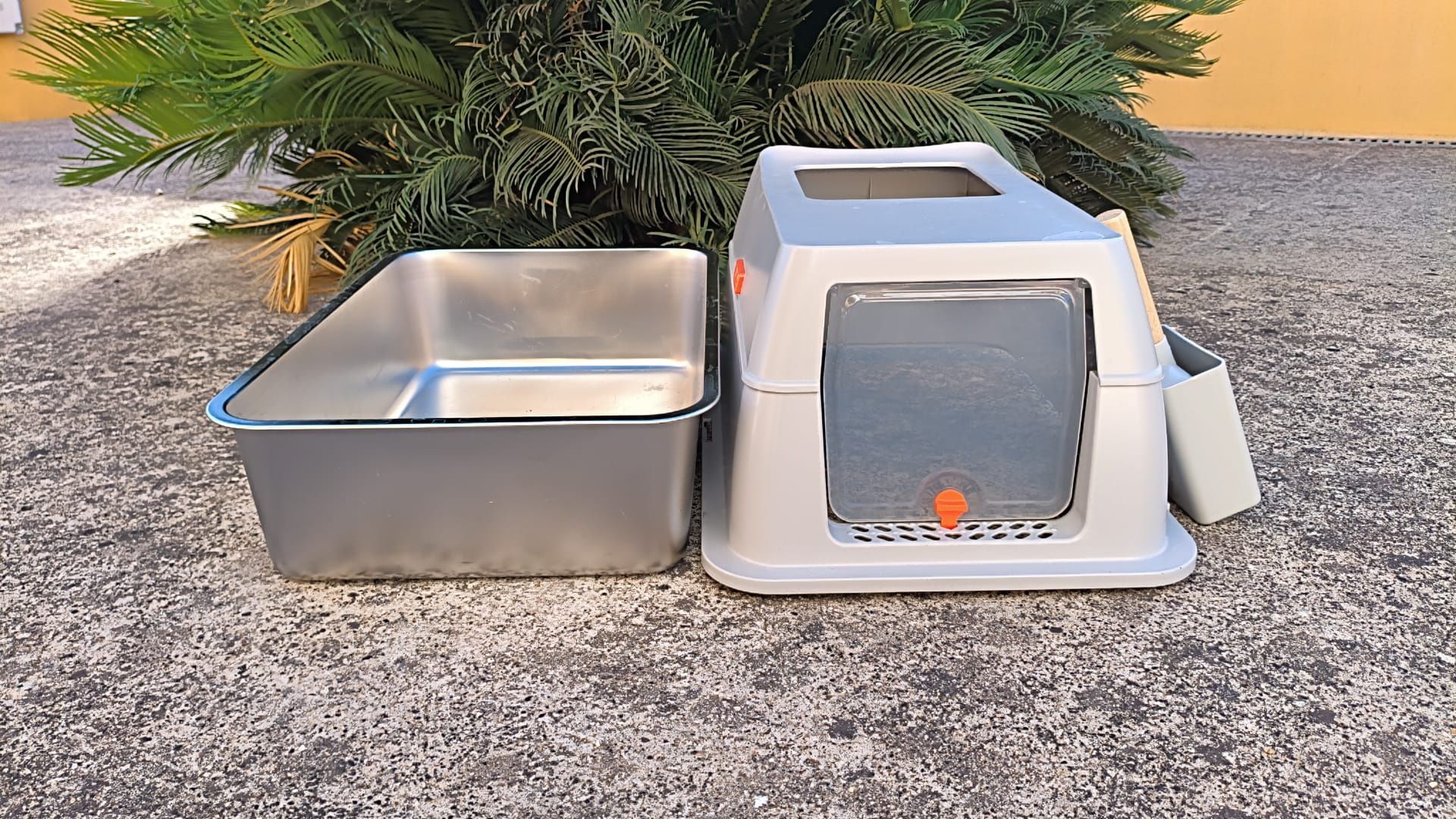 Caixa de areia de inox usada 1 vez