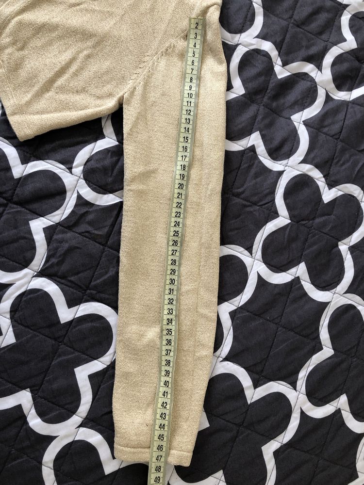 Złote bolerko sweterek H&M rozmiar 122/128