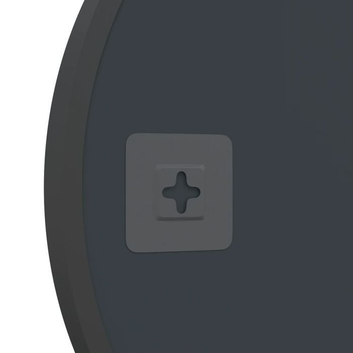 vidaXL Lustro ścienne, czarne, 50 cm