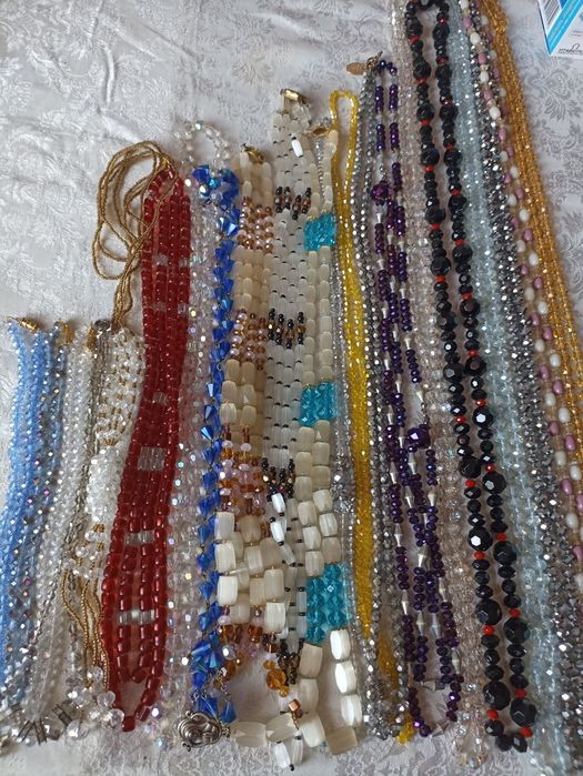 Бусы винтаж,времен СССР,Чешское стекло.