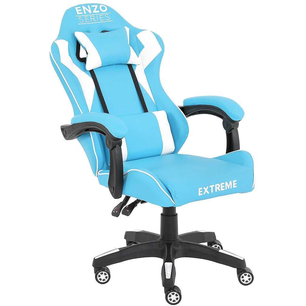 Komfortowy Fotel Gamingowy dla Gracza Extreme ENZO Blue/White