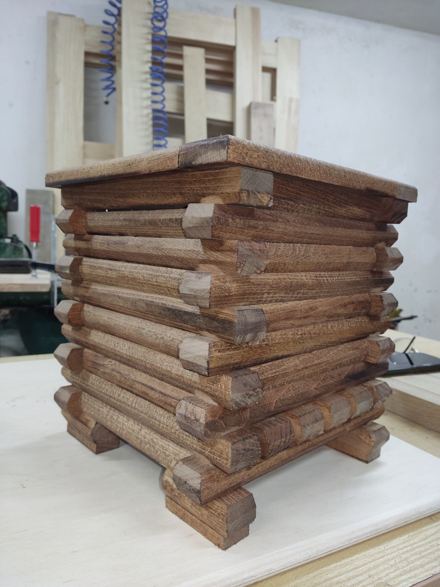 Doniczka/donica drewniana ręcznie wykonana