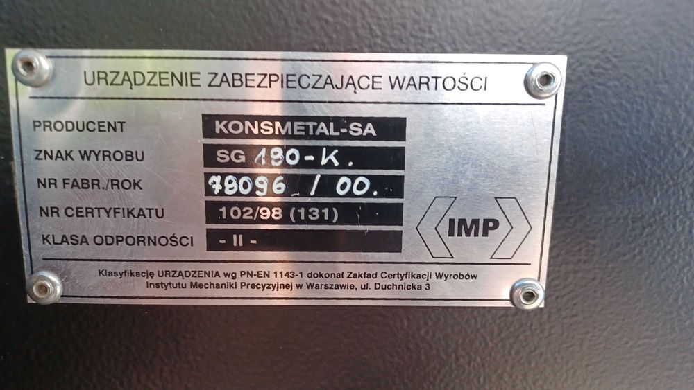 Sejf Konsmetal SG190-K