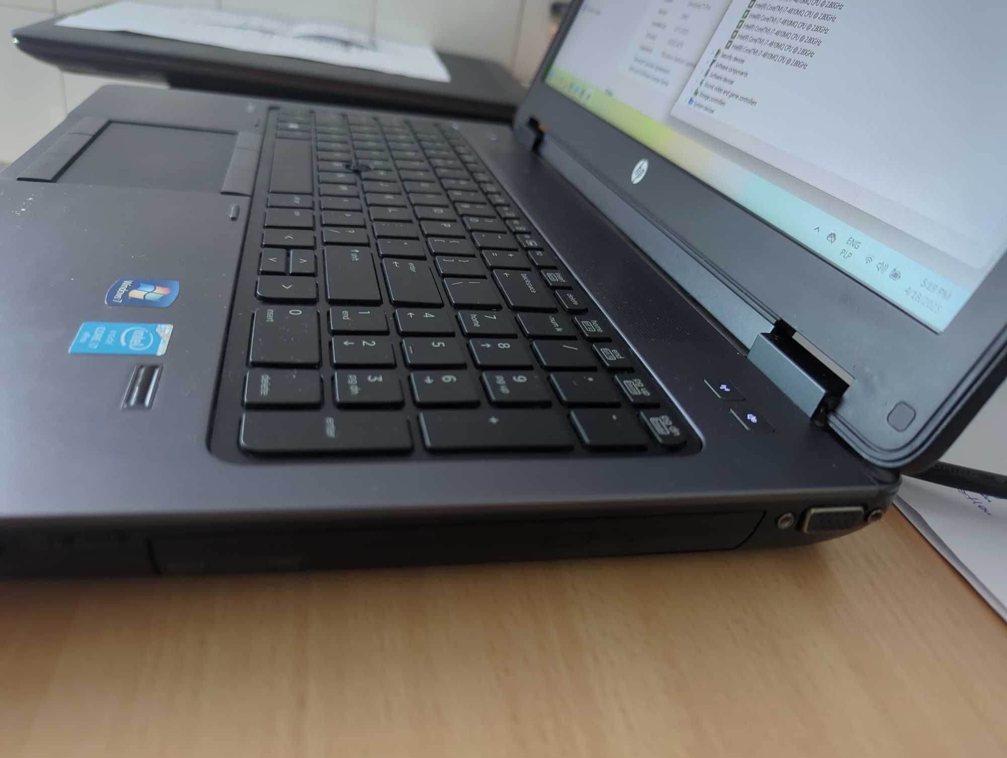 Laptop HP ZBook 15 G2 i7-4810MQ, 32GB Windows11 PRO + stacja dokujaca